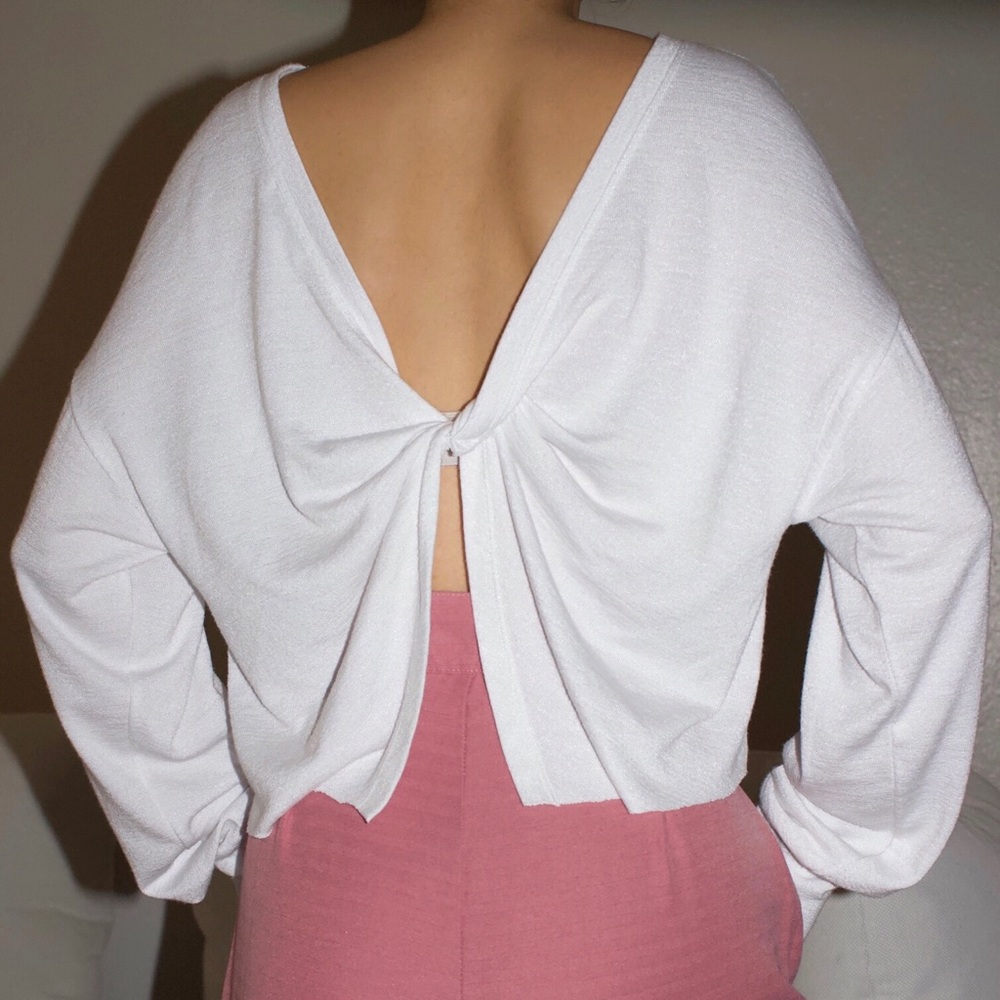 WILFRED FREE Alena Longsleeve Knotted Back T-Shirt